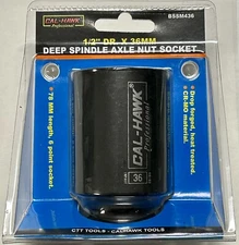 NEW 1/2" Drive x 36 MM METRIC DEEP IMPACT SOCKET 6 POINT CHROME VANADIUM CR-MO