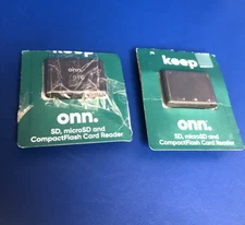 LOT OF 2X Onn SD, microSD and CompactFlash Card Reader 100014070/ NEW