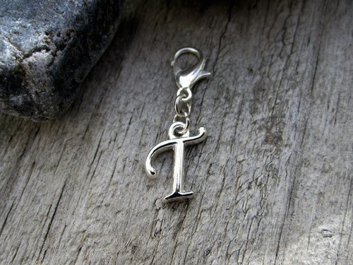 Silver Letter Initial Charm, Midori Charm, Notebook Charm, Tibetan Silver - Picture 94 of 120