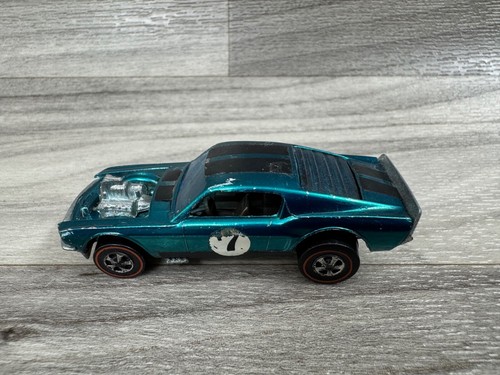 HOT WHEELS REDLINE AQUA CHROME MUSTANG BOSS HOSS #7 - Foto 3 di 6