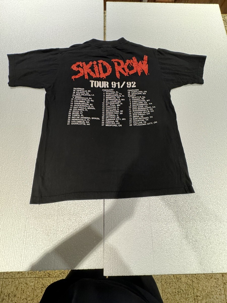 Vintage Official Skid Row 1990 “Oh Say”Concert Original Tour T