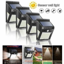 4PCS 40 LED Solar Powered Wall Lights Motion Sensor Security Outdoor Garden Lamp