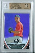Matt Barnes 2013 Bowman Platinum Chrome Prospect Purple Refractor Rookie BGS 10