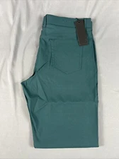 Greyson Golf Pants Wainscott Trousers 35 x 32 Forrest Green Polyester MSRP $198