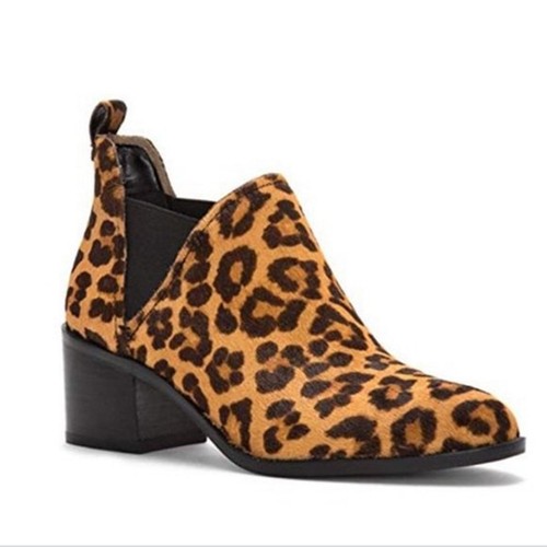 1 state leopard booties