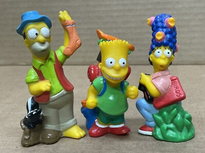 #ad #ad The Simpsons Toy Figures Lot Vtg 1990 Bart Homer Marge Camping Outdoor RARE $20.00