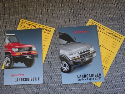 2x Toyota Landcruiser Schweiz Prospekt Brochure 1990 D/FR/I selten rare