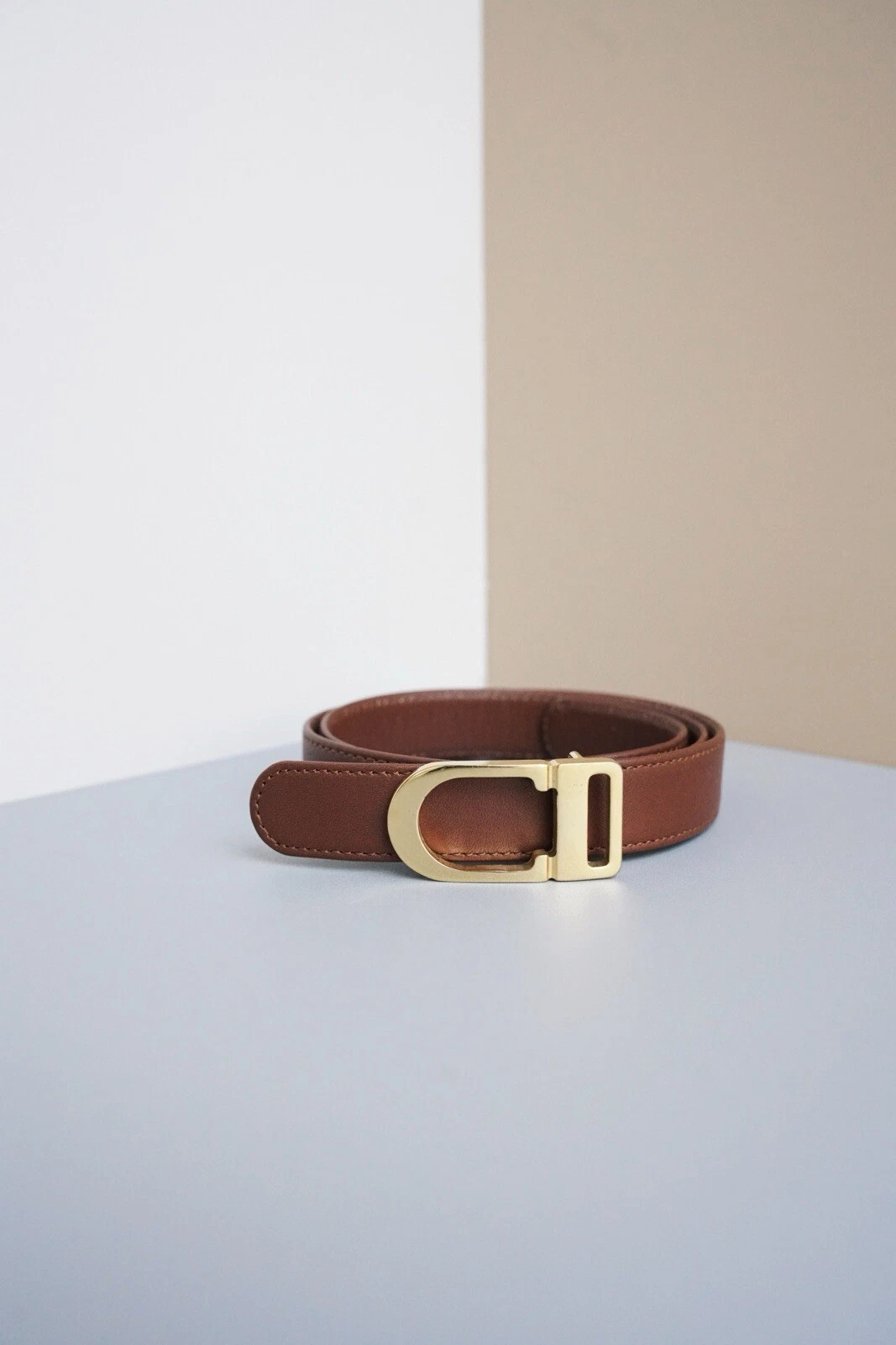 Ceinture Christian Dior logo CD cuir 65 cm