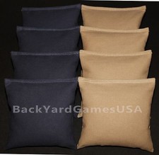 ALL WEATHER CORNHOLE BEAN BAGS Navy  Sienna Resin Filled WATERPROOF