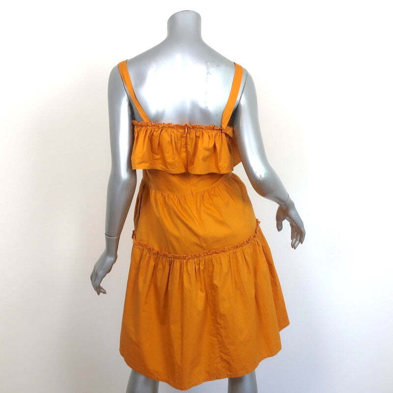 Cynthia Rowley Ruffled Tank Dress Marigold Cotton… - image 5