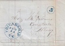 1848 FRIENDSHIP NY - 1pg bank statement sent to Millard Fillmore as Comptroller