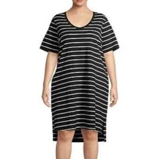 Terra & Sky Striped High-Low Dress