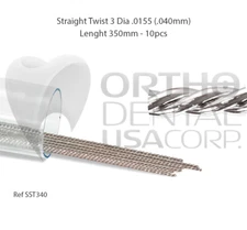 Orthodontic Wire Twist 3 strand, flex straight retainer wire twist flex USA