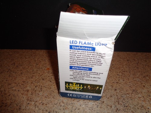 Flame Fire Effect LED Simulated Light Bulb Candle Lamp Decor Open Box of 8 - Picture 3 of 5