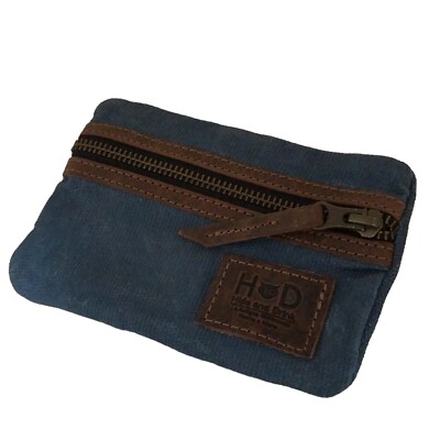 Hide & Drink Multi-Tool Pocket Pouch with Zipper Compartment Waxed Canvas Blue