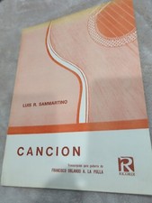 Luis R.Sammartino Cancion For Classical Guitar Rare Vintage Sheet Music