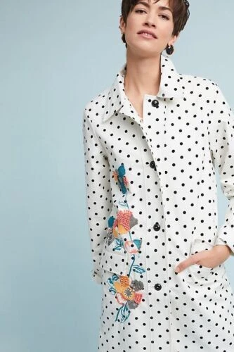Anthropologie Polka Dot Pea Coat abrigos, chaquetas y chalecos para Mujeres