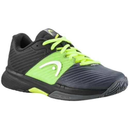 HEAD REVOLT PRO 4.0 JUNIOR TENNIS/PICKLEBALL SHOES (BLACK/YELLOW) #275002. SZ 4