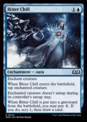 MTG 1x Bitter Chill Wilds of Eldraine Magic the Gathering Blue rare card