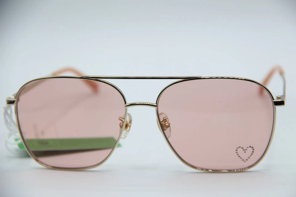 NUEVAS GAFAS DE SOL STELLA MCCARTNEY SC 40038U 32U MARCO AUTÉNTICO DORADO 58-15 Foto 2 de 4