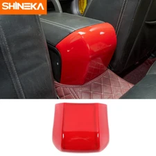 Red Rear Armrest Box Panel Trim Cover Bezel Accessories For Chevy Camaro 2010-15