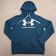 Under Armour Hoodie Sweatshirt Womens Extra Small Teal Green UA Logo