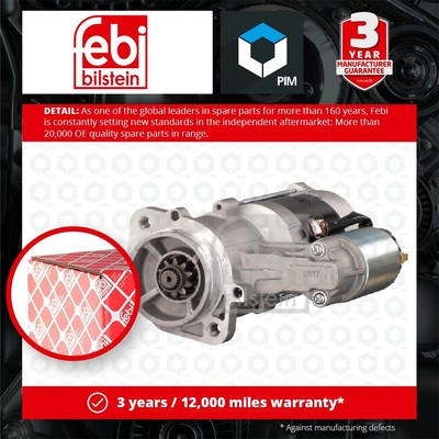 Starter Motor fits HYUNDAI i800 TQ 2.5D 2008 on D4CB Febi Top Quality Guaranteed