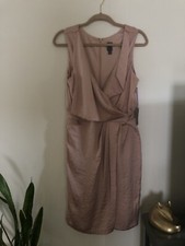 Blush Pink Vera Wang Dress, size 10 V-neck