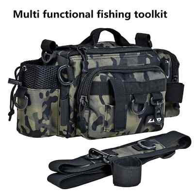 Multi functional Storage Fishing Kit Single Shoulder Waist Bag Crossbody Fishing