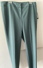 NINE WEST. Fitted Skinny NWT Green Stretch Pants. Size 12