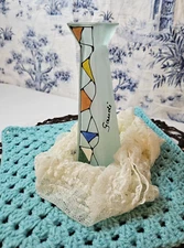 Gaudi Design Square Bud Vase Frosted Glass