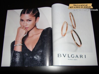 BVLGARI　The　ARTO　OFFBVLGARIカタログ事典 BVLGARI Luxury Jewelry 4-Page PRINT AD Spring 2024 ZENDAYA B.zero1