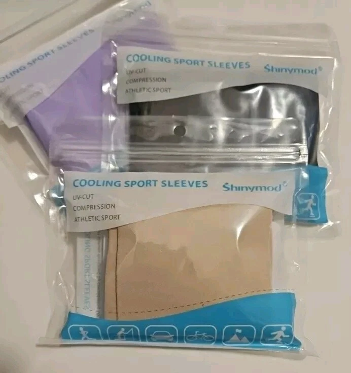 3 Pair of Shinymod Cooling Sport Sleeves UV compression athletic sport new arm
Opens in a new window