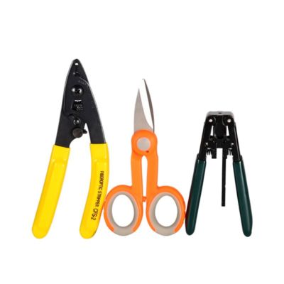 Fiber Optic Tool Kit Fiber Stripping Double Hole Miller Pliers Stripper Scissors