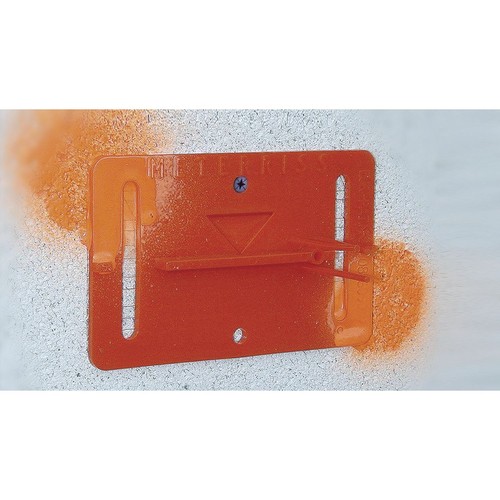 Meterriss-Plakette mit Pinsel RS21 rot selbstklebend Sicherung Putzarbeiten - Bild 3 von 5