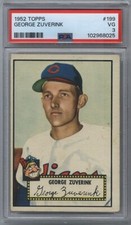 1952 Topps #199 GEORGE ZUVERINK Cleveland Indians PSA 3