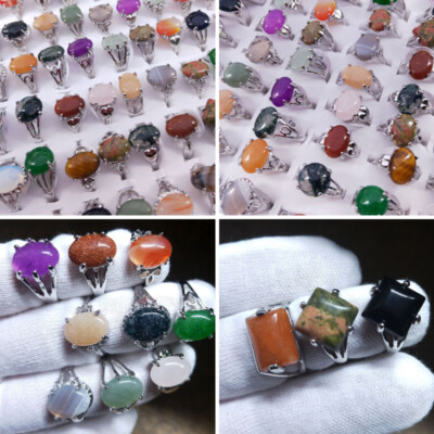 10-100Pcs Wholesale Rings Crystal Mixed Rings Bulk Finger Band Ring Jewelry Lot