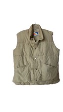 Iron Mountain Vintage Down Puffer Vest Mens Large Tan USA Made Gorpcore