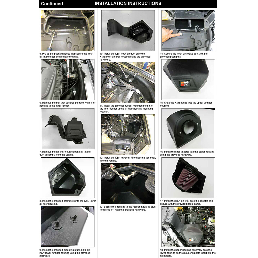 K&N Cold Air Intake Kit: High Performance, Increase Horsepower: Compatible With 2021-2022 Jeep - View #5