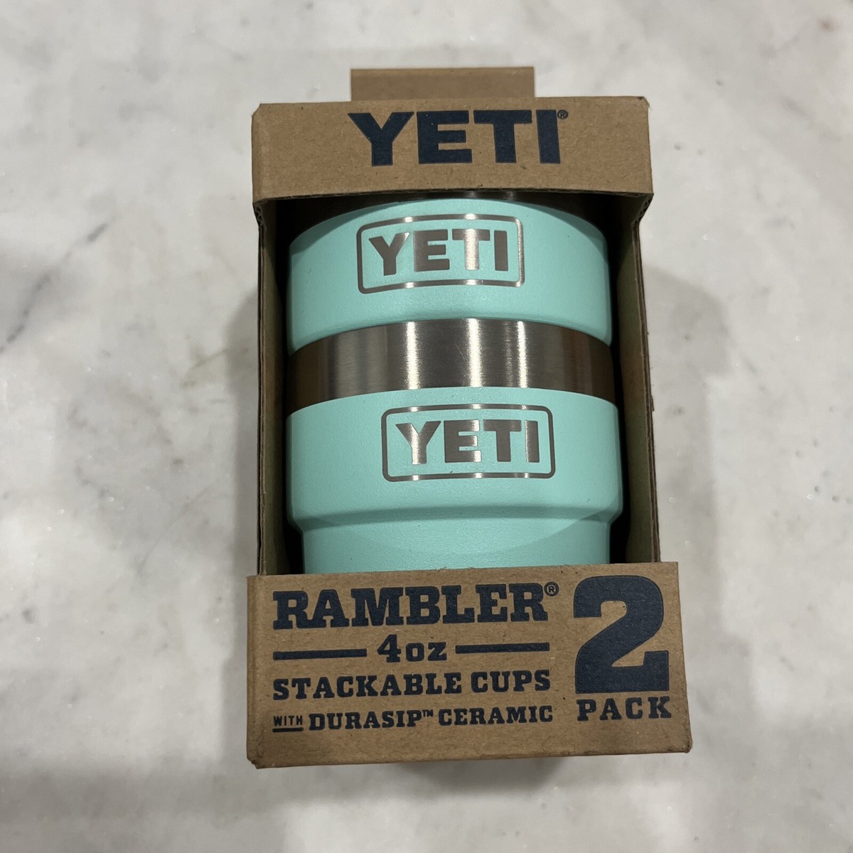 NEW 2 Pack Yeti Rambler 4 Oz Stackable Cups With Durasip NEW 2 Pack Yeti Rambler 4 Oz Stackable Cups With Durasip