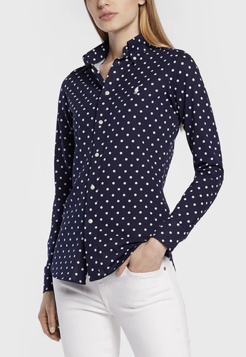 POLO RALPH LAUREN Heidi Polka Dot Hemdbluse Bluse Hemd Shirt Iconic T-shirt S - 第 16/24 張圖片