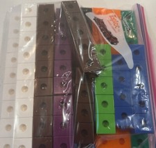 Chunky/ Larger 1  Unifix Cubes: 108 Interlocking Counting Cubes Diff Colors