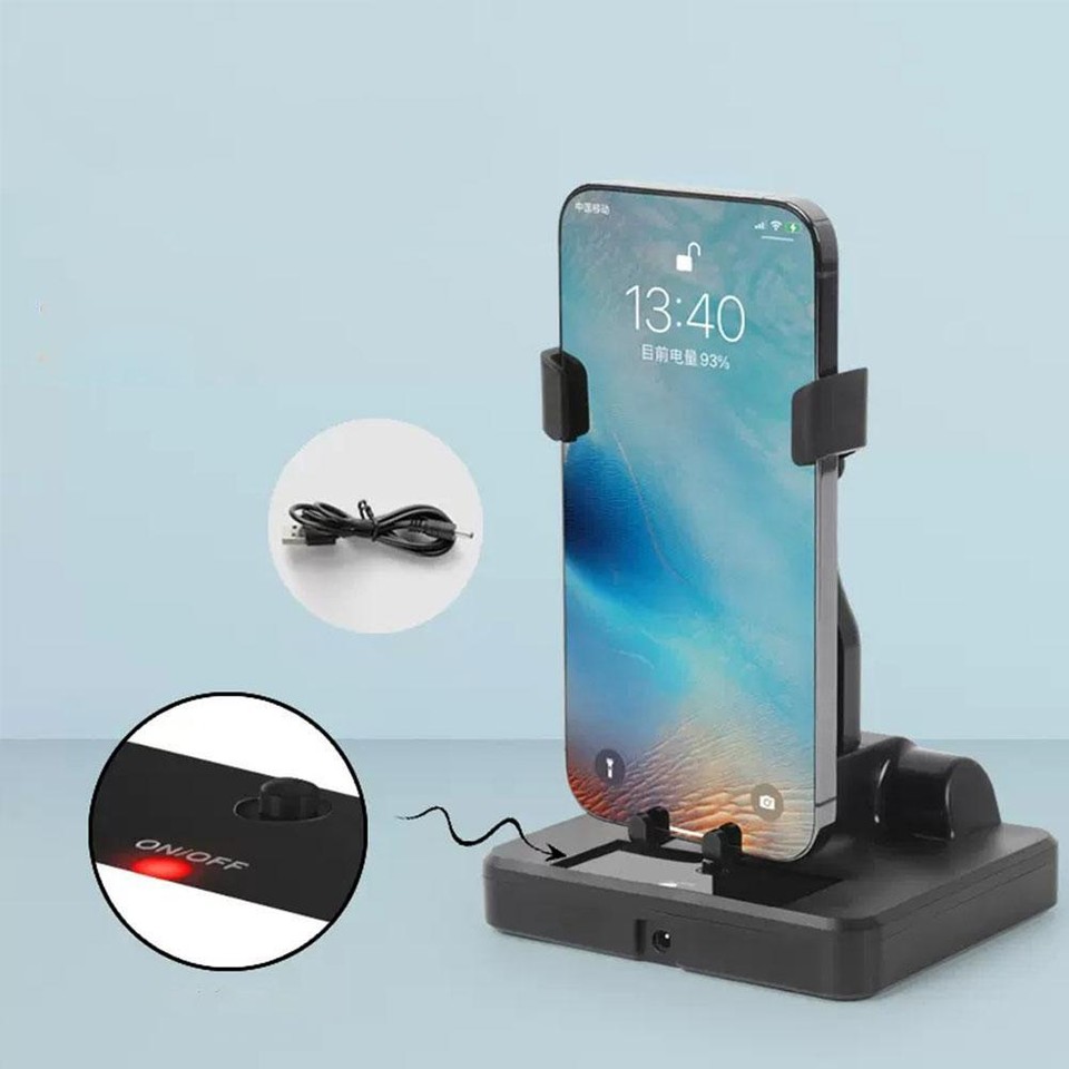 Mobile Phone Automatic Step Shaker ﻿ Desk Mute Swing Mobile Phone Stand