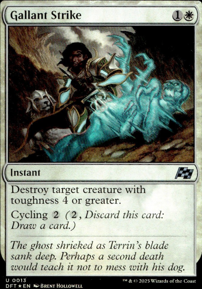 MTG Gallant Strike 13 DFT Aetherdrift Foil NM Brent Hollowell