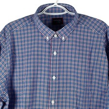 UNTUCKit St. Macaire Button Down Shirt Mens 3XL Regular Blue Plaid Cotton NEW