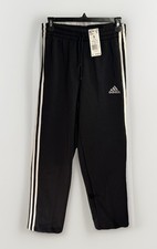 Adidas Men's Size Essentials Fleece Open Hem 3-Stripes Pants, Black, Small
