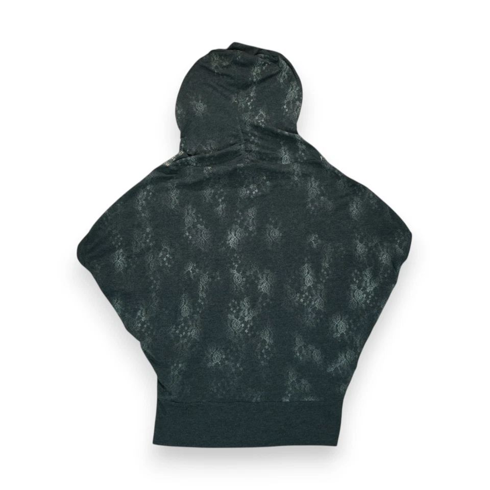 Vintage Miss Me Women's Large Black Embellished Hoodie Rhinestone Y2K Rare ! - Image 2 of 4