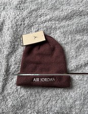 Image of Nike Air Jordan Burgundy Knit Beanie Hat- Brand New With Tags- One Size