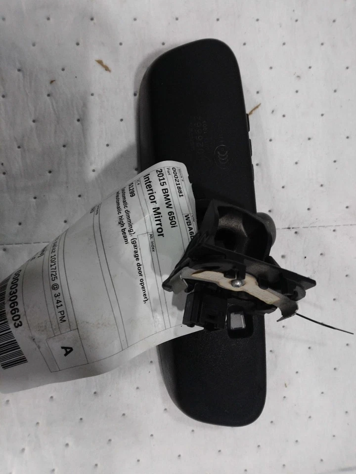 Espejo retrovisor interior delantero central usado se adapta a: BMW 650I 2015 con atenuación automática Foto 2 de 4