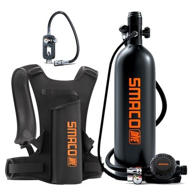 SMACO Scuba Tank Lung System, 1.9L Portable, 3000 PSI Diving Gear for Backup Air